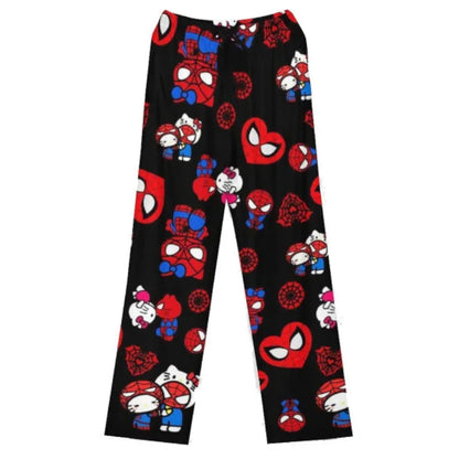 Hello Kitty Y2K Flannel Pants – Cute Dorm Lounge Wear