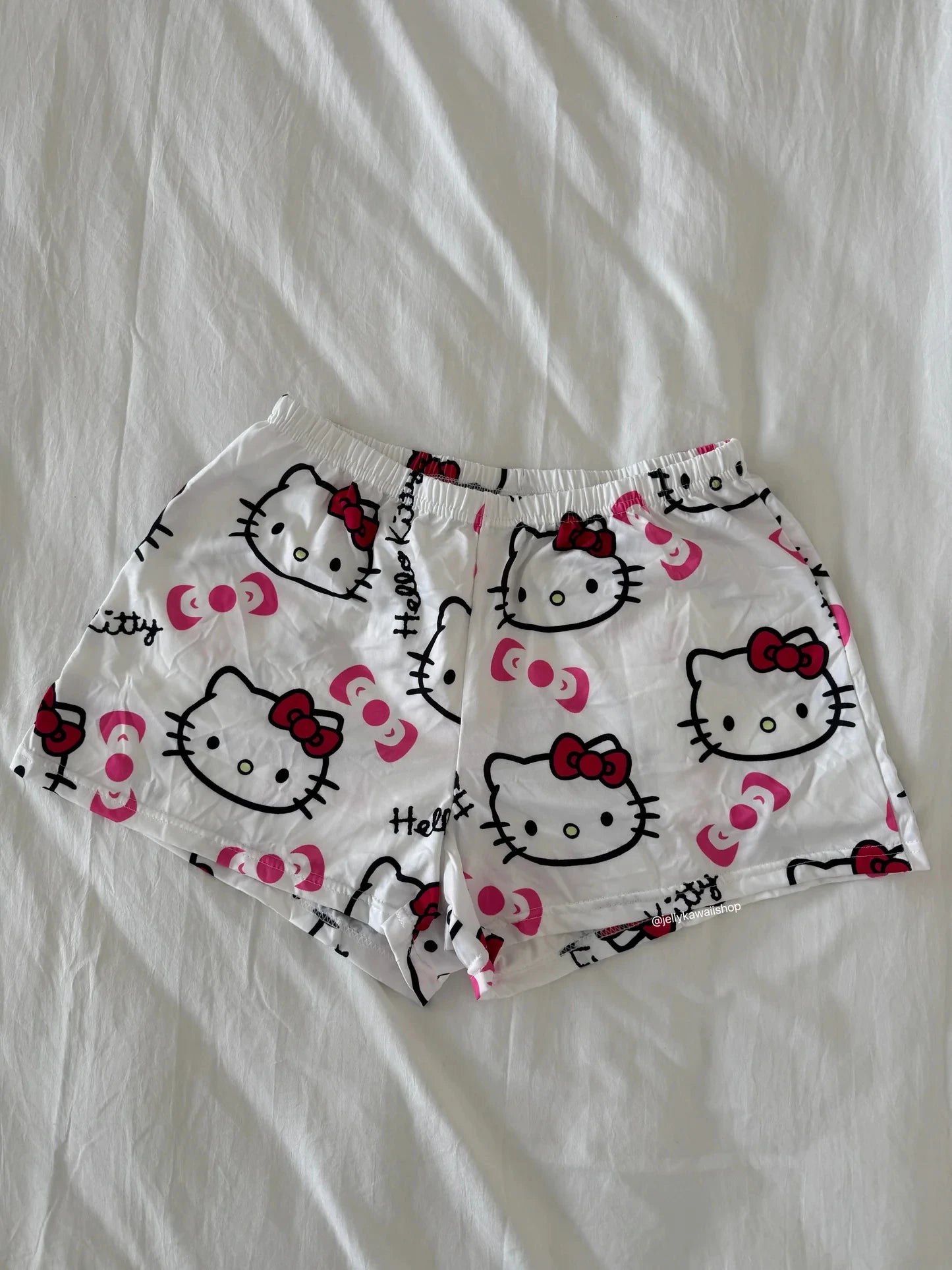 Hello Kitty Cozy Shorts – Winter Cartoon Street Style | Kids & Adults
