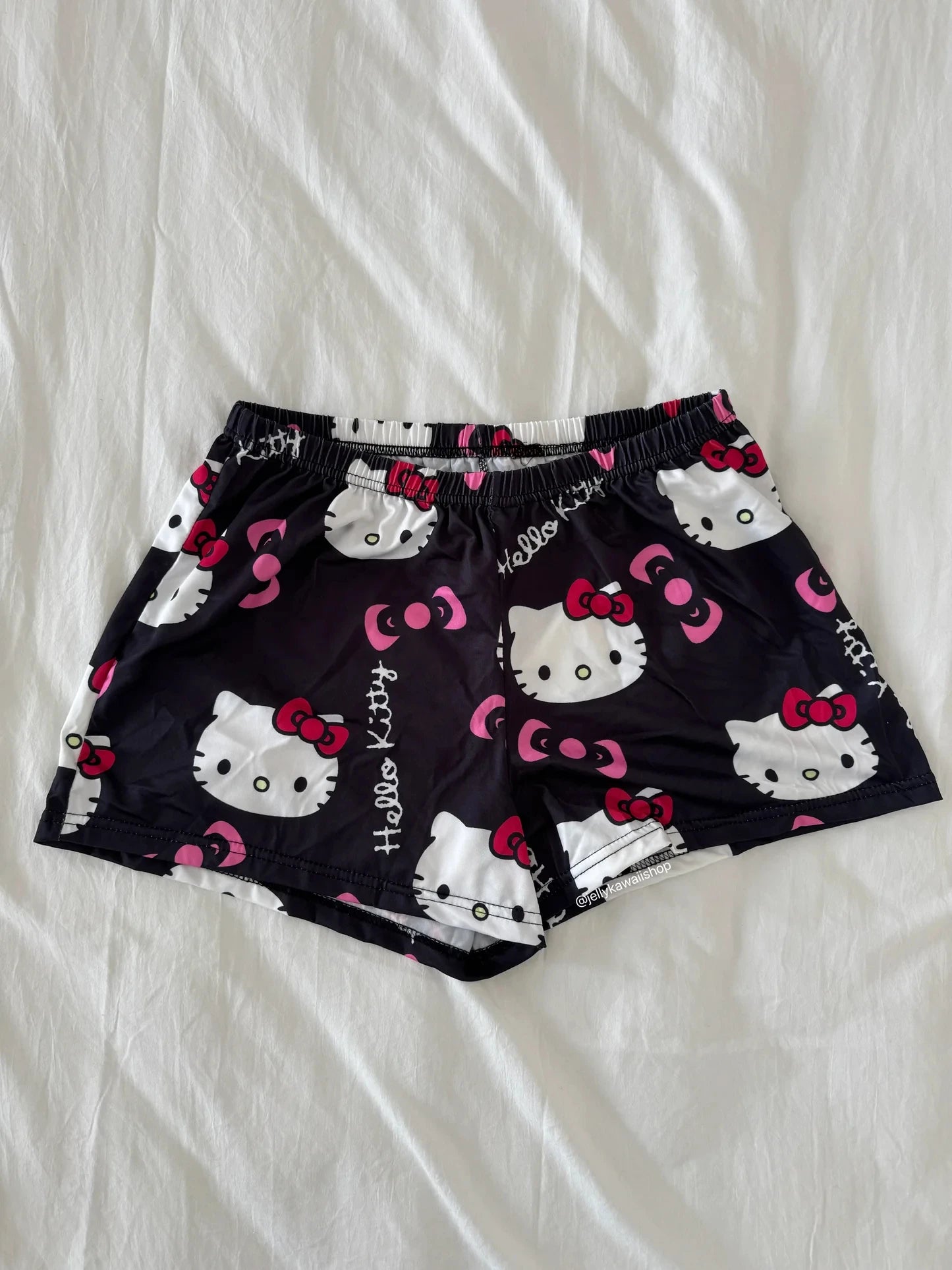 Hello Kitty Cozy Shorts – Winter Cartoon Street Style | Kids & Adults