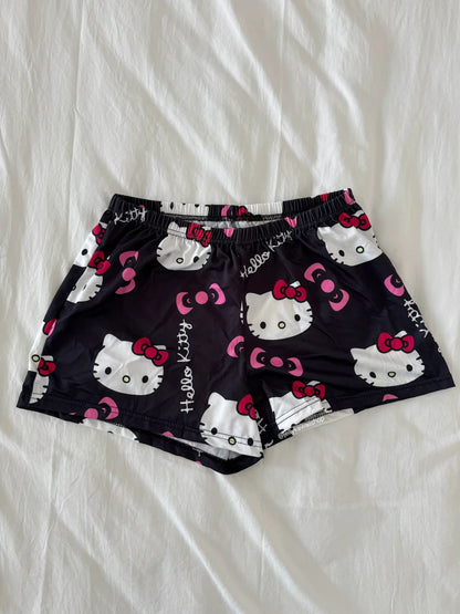 Hello Kitty Cozy Shorts – Winter Cartoon Street Style | Kids & Adults
